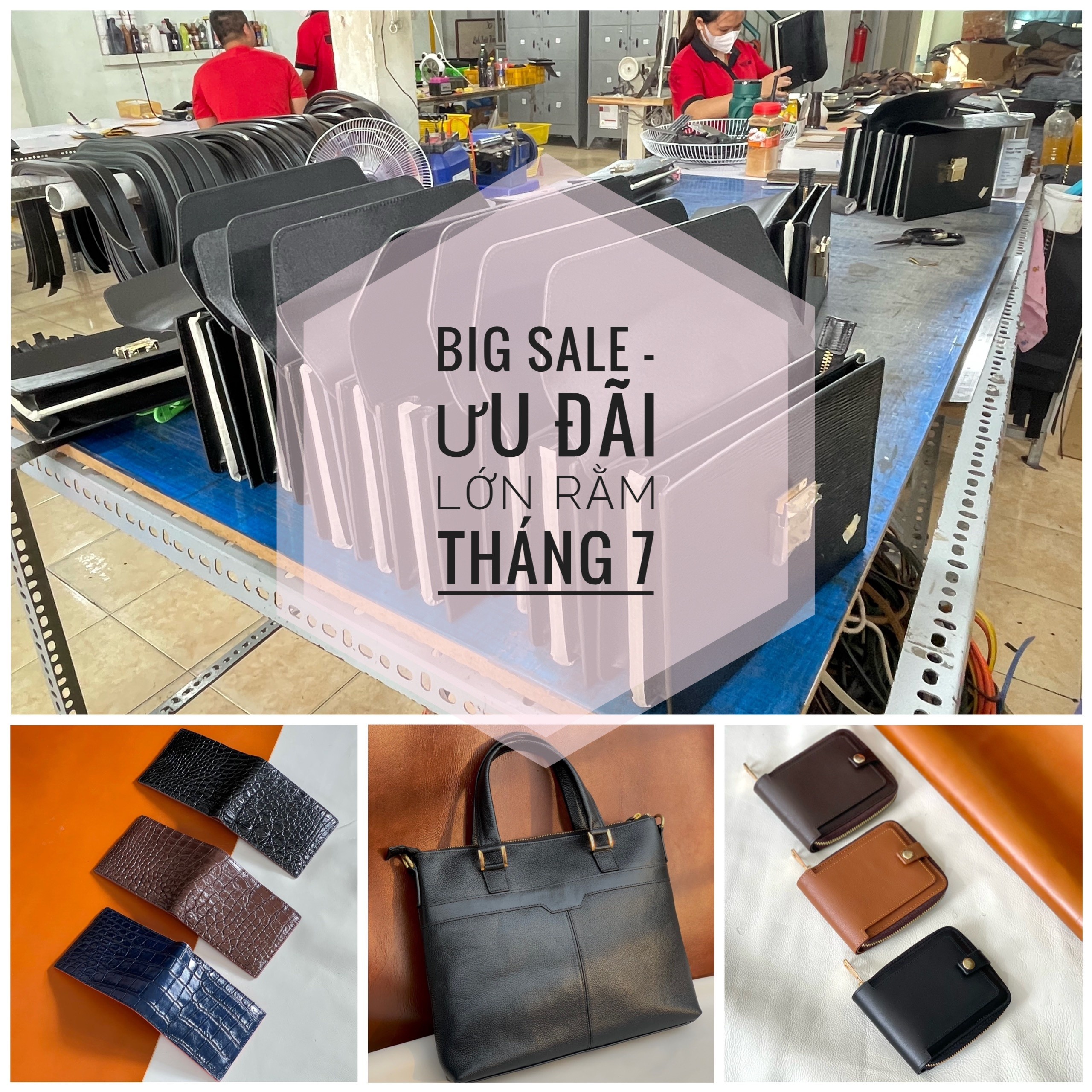 Siêu sale tháng 7 mua 1 tặng 2 tại xưởng ví Trường Chinh HCM