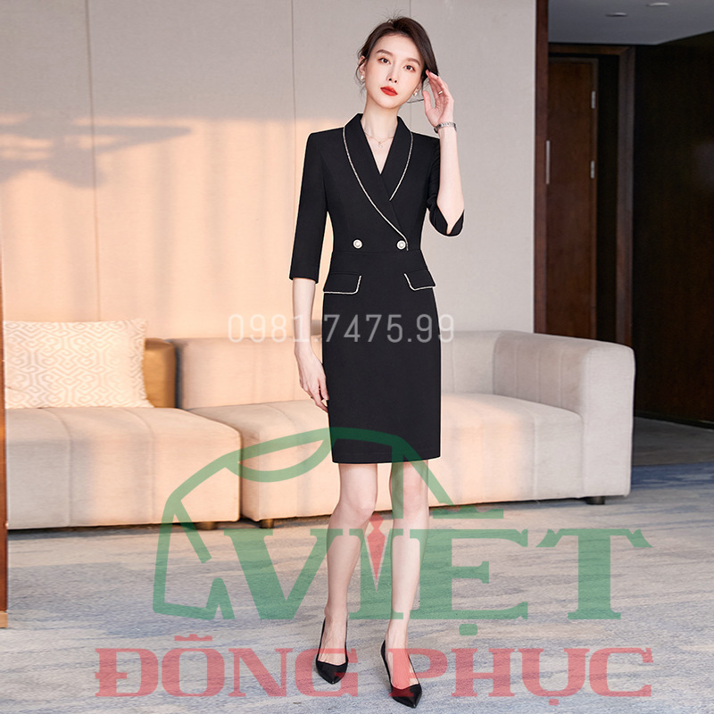 Nhận may váy liền văn phòng thời trang, chất đẹp, giá tốt