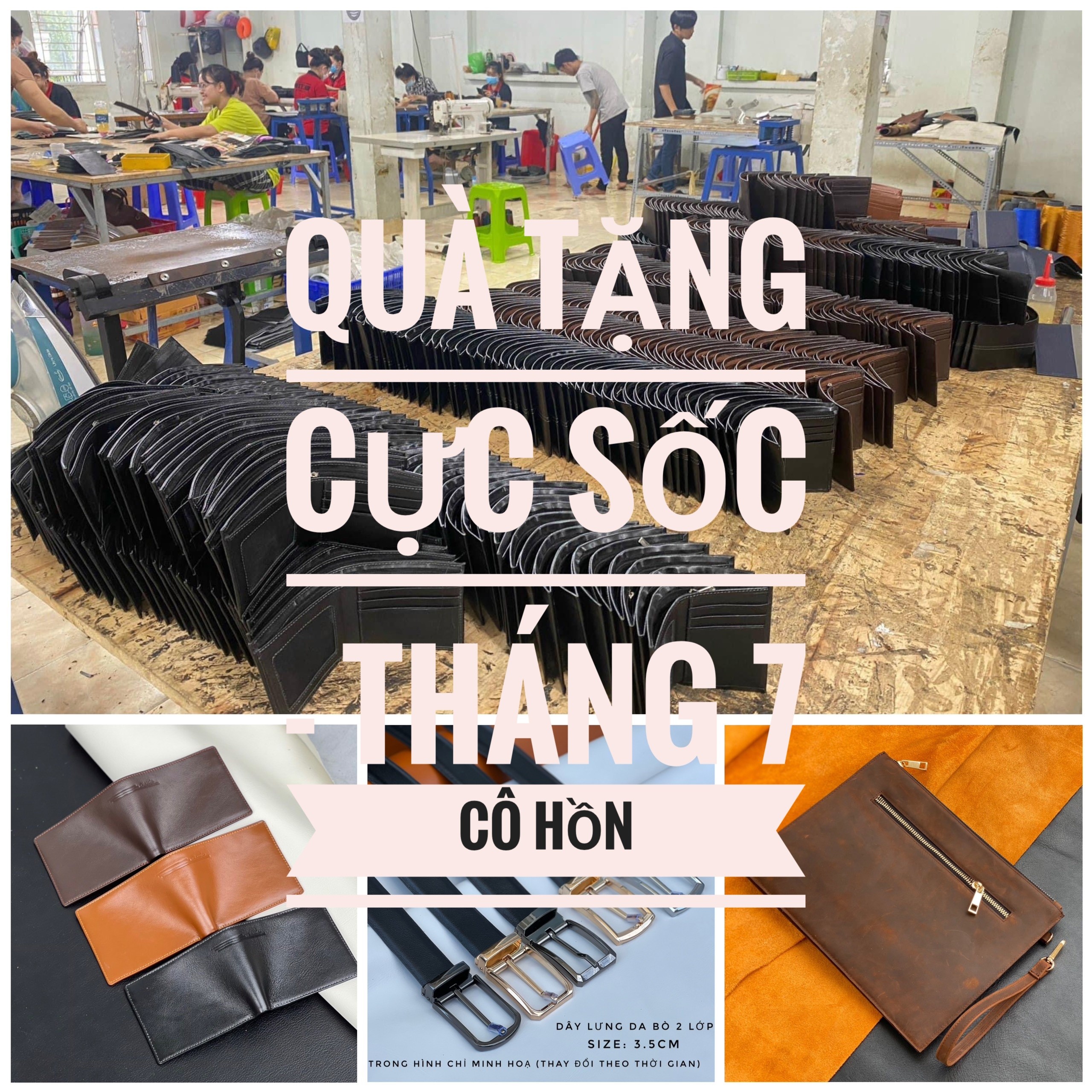 Xưởng sản xuất đồ da TPHCM - Tuyển sỉ - Tuyển đại lý