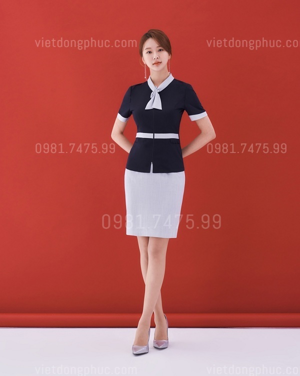 May đồng phục lễ tân thời trang, chuyên nghiệp, nhiều mẫu mới