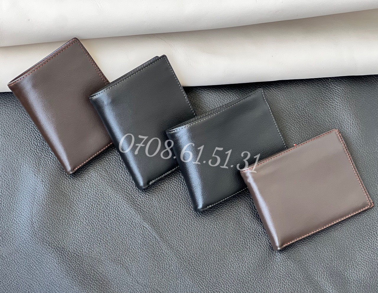 Ví nappa da bò thật 100%, bảo hành 2 năm