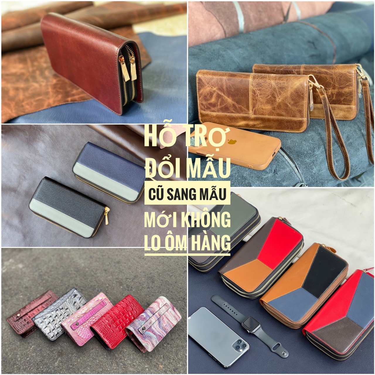 Địa chỉ sản xuất ví, thắt lưng da thật giá thấp xưởng tại TPHCM