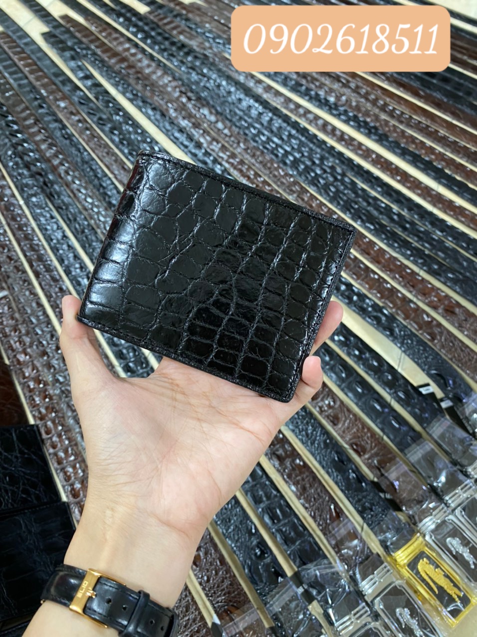 Ví cá sấu 2 mặt - Hàng có sẵn tại xưởng