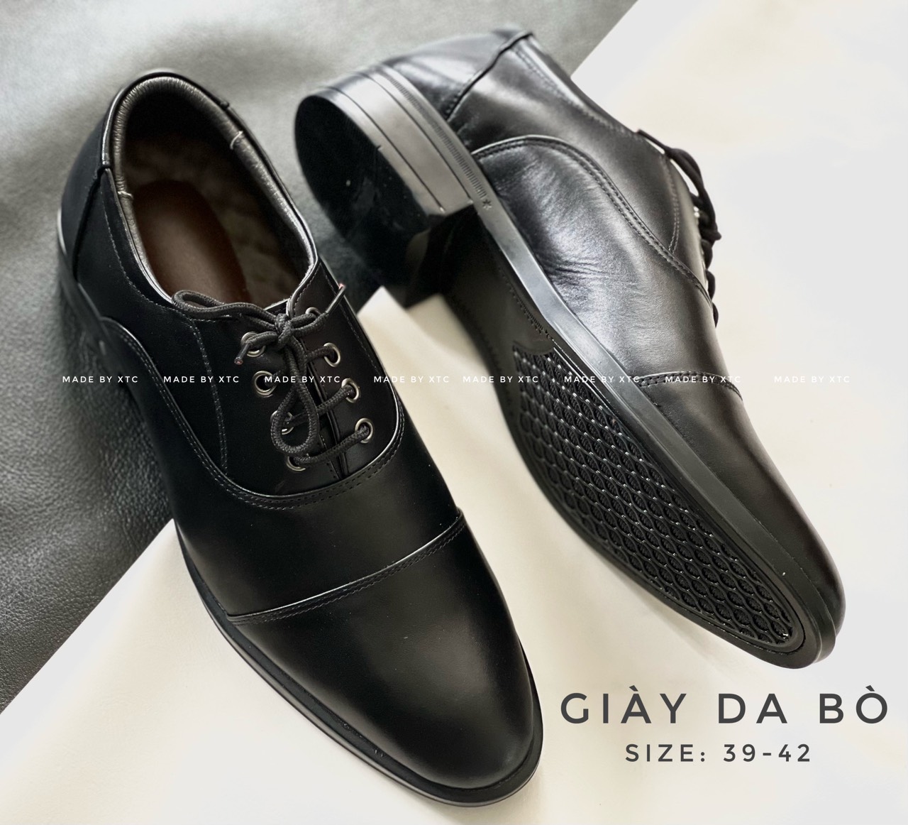 Giày tây nam da bò   -   Hàng sẵn tại xưởng