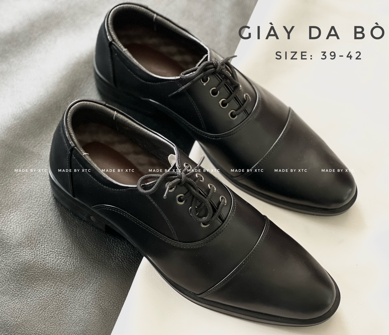 Giày tây nam da bò   -   Hàng sẵn tại xưởng