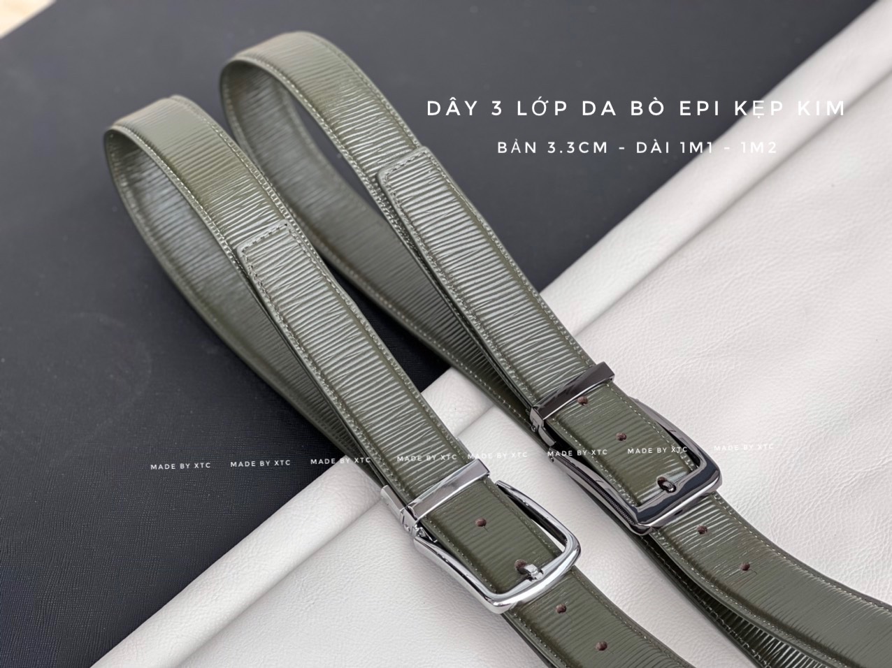 Dây lưng da bò epi - Hàng sẵn tại xưởng