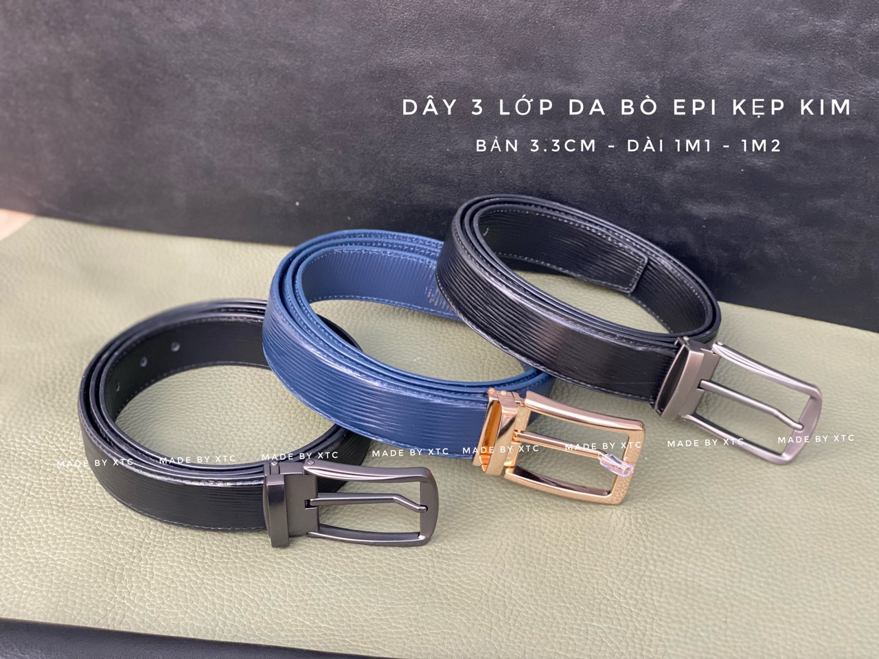 Dây lưng da bò epi - Hàng sẵn tại xưởng