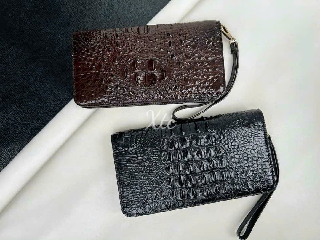 Clutch cá sấu 2 khóa - Hàng sẵn tại xưởng