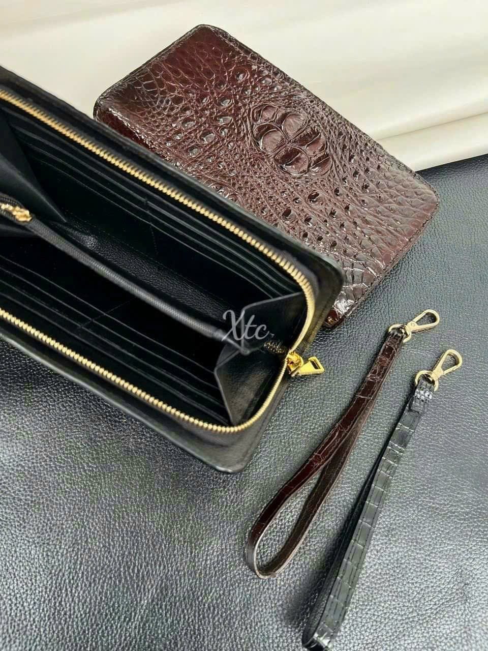 Clutch cá sấu 2 khóa - Hàng sẵn tại xưởng
