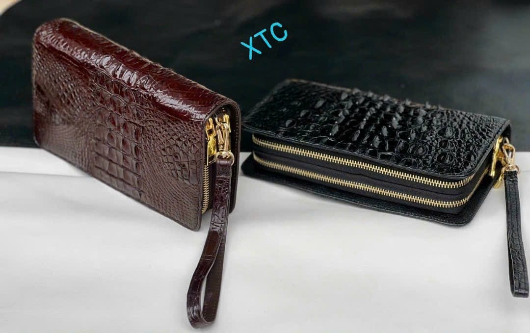 Clutch cá sấu 2 khóa - Hàng sẵn tại xưởng