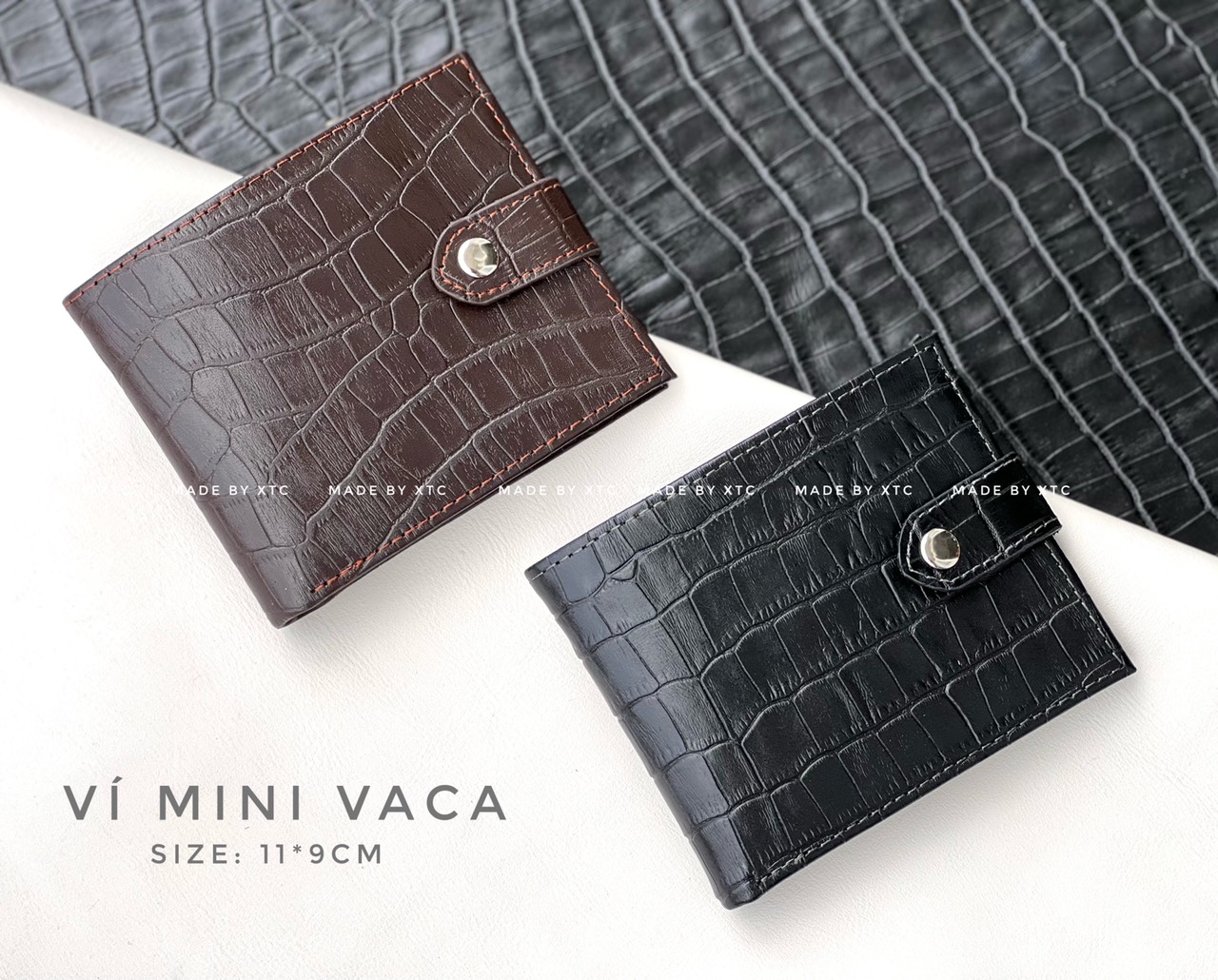 Ví mini vân cá   -   hàng sẵn tại xưởng