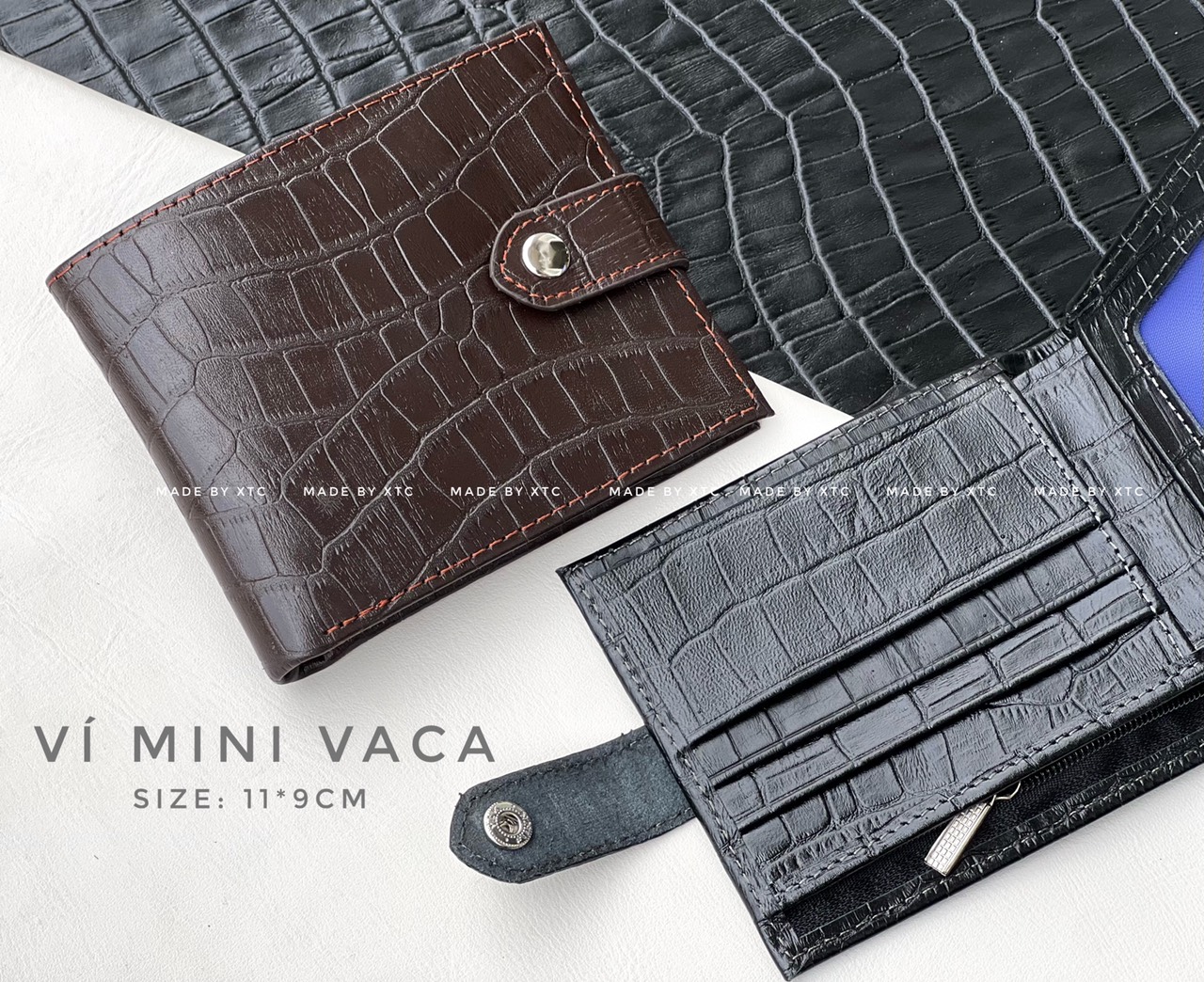 Ví mini vân cá   -   hàng sẵn tại xưởng