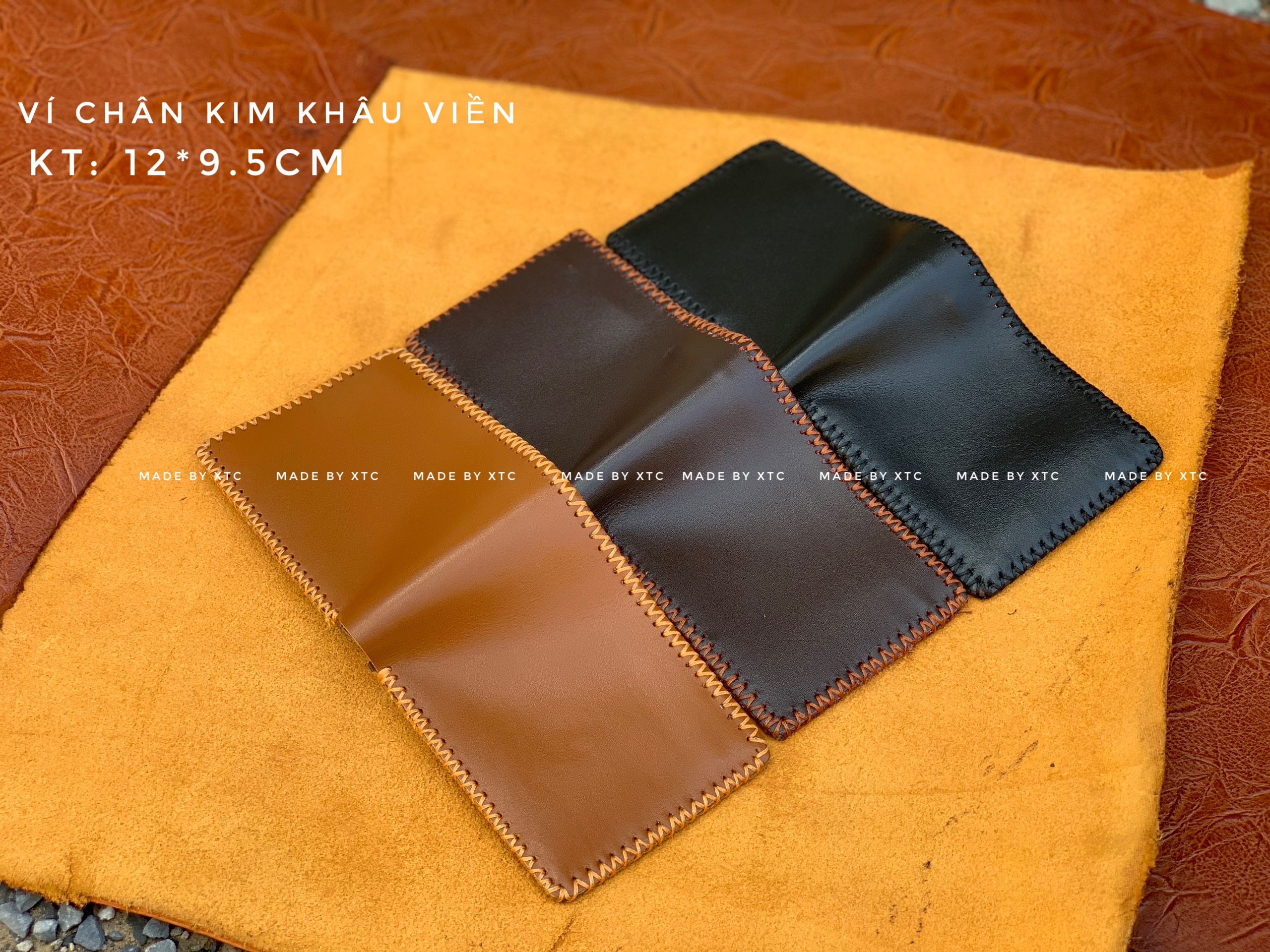 Mẫu ví khâu viền chân kim bền giá tận xưởng
