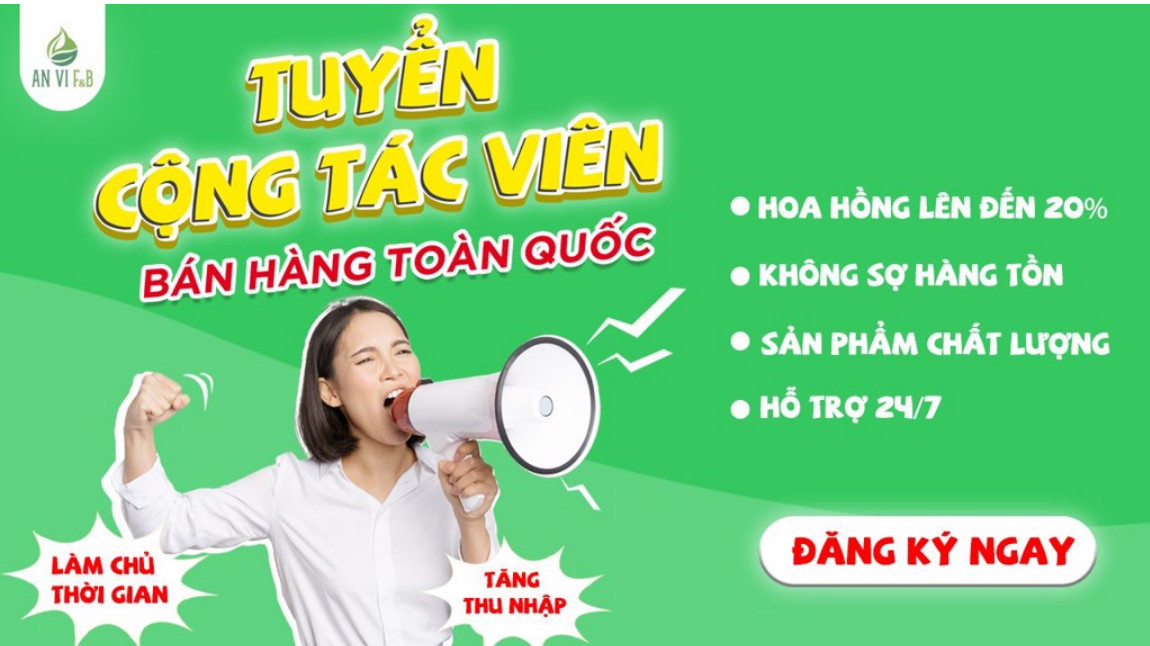 Công ty An Vi F&B tuyển cộng tác viên bán hàng toàn quốc 