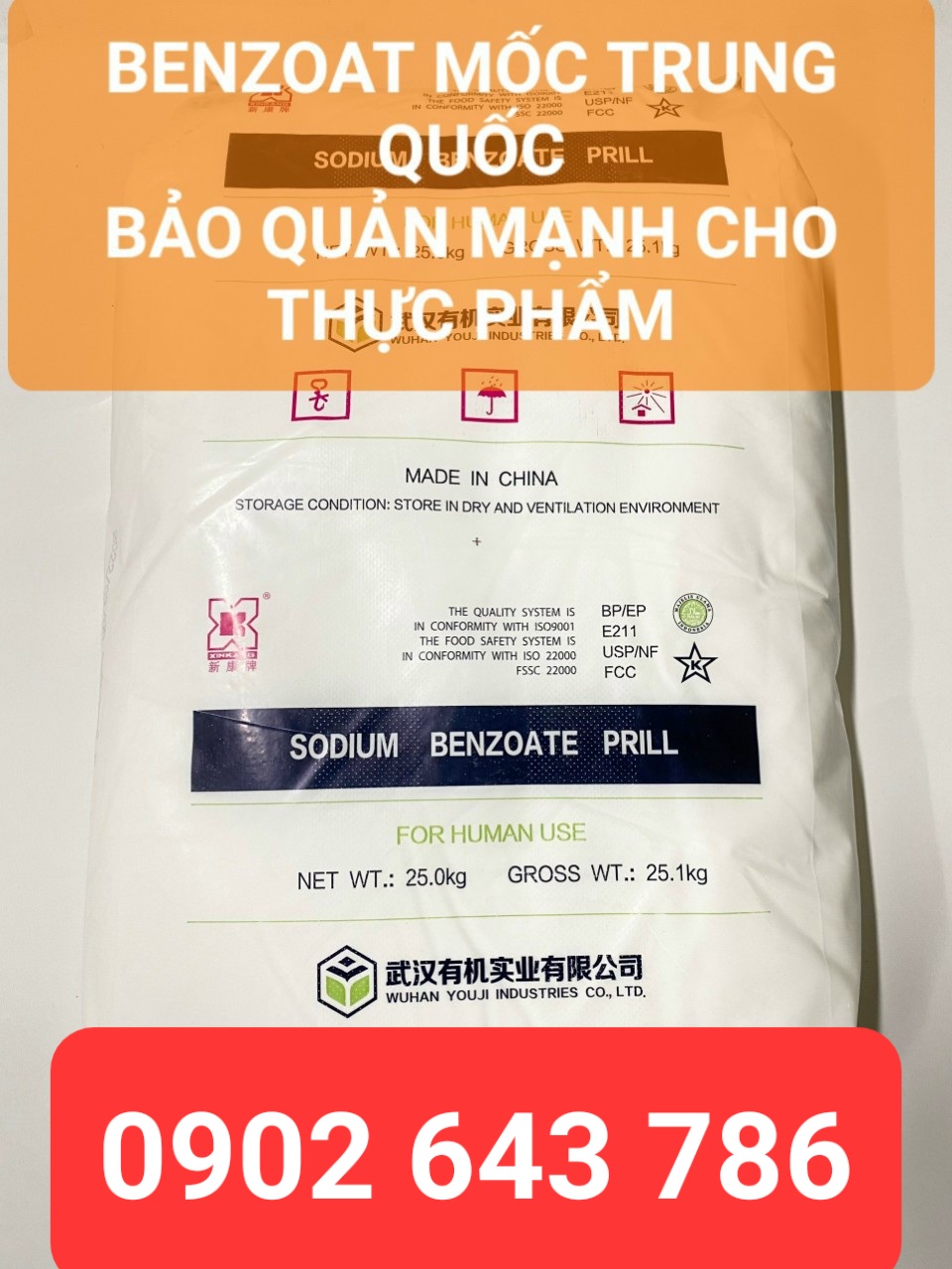 MỐC (BENZOAT) HÀNG MỸ, TRUNG QUỐC SẴN KHO SỐ LƯỢNG LỚN