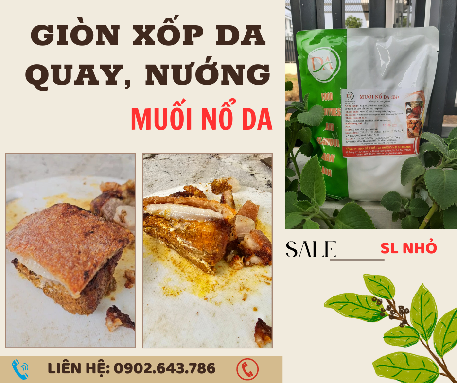 MUỐI NỔ GIÒN DA QUAY, NƯỚNG, CHIÊN,... DA HEO CHIÊN GIÒN