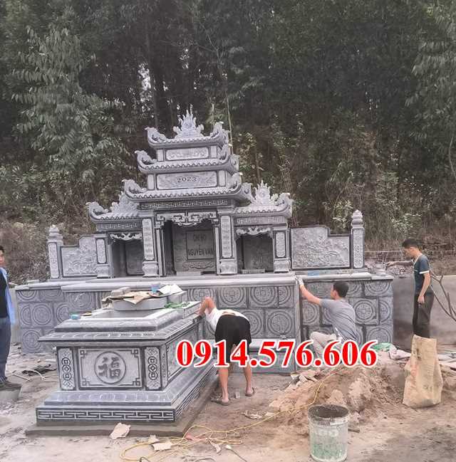 0026 lăng mộ đá đôi song thân phu thê đẹp bán khánh hoà