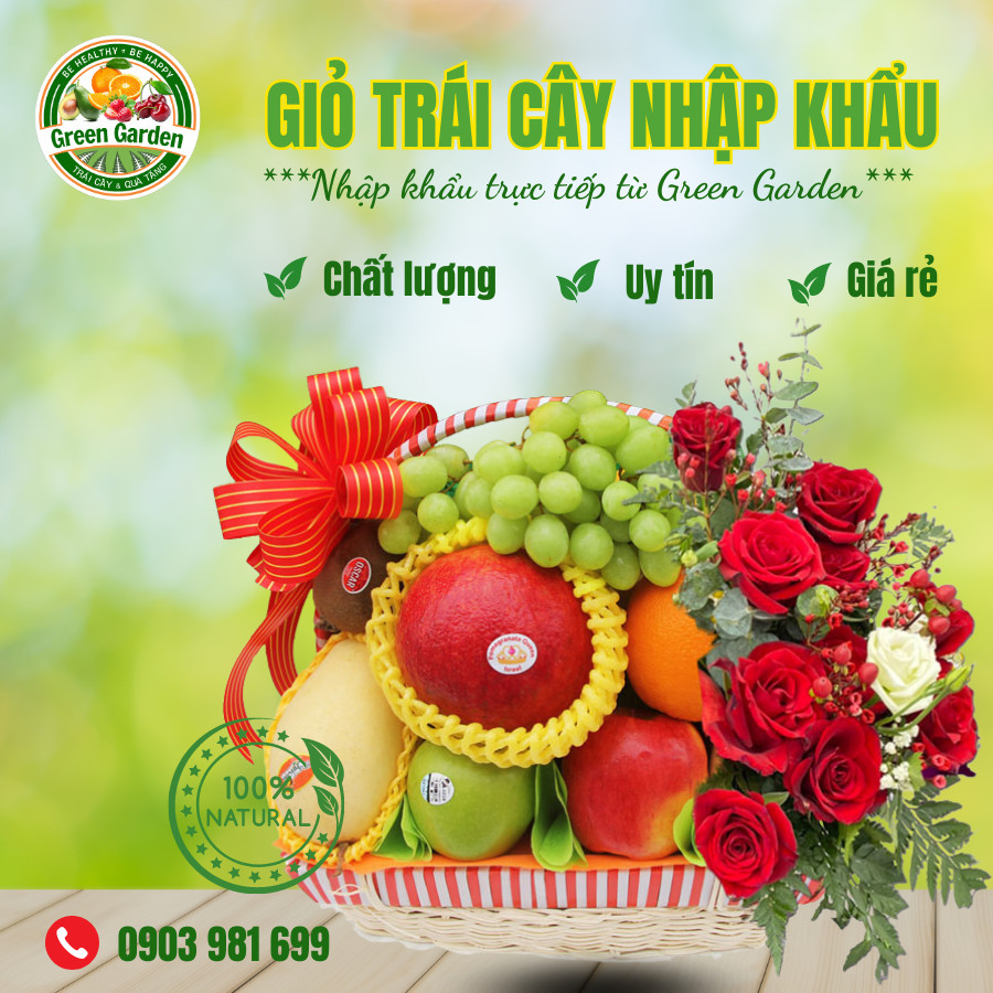 Giỏ quà trái cây mừng ngày quốc tế phụ nữ 8/3