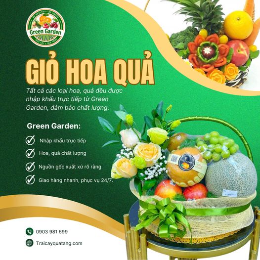 Giỏ quà tặng và trái cây nhập khẩu chất lượng cao