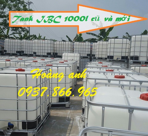 Bồn 1000l cũ, bồn độ mới 95%, bồn nhựa IBC, bồn công nghiệp