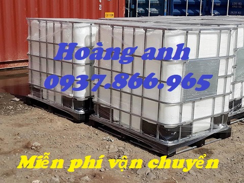 Bồn 1000l cũ, bồn độ mới 95%, bồn nhựa IBC, bồn công nghiệp