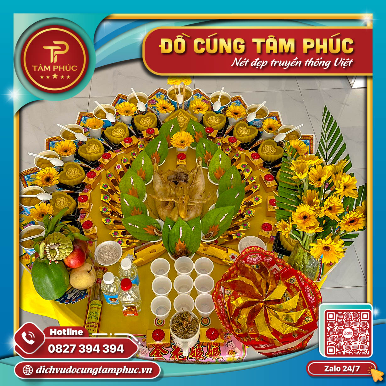 Mâm cúng căn đơn giản cho bé tại Cần Thơ.