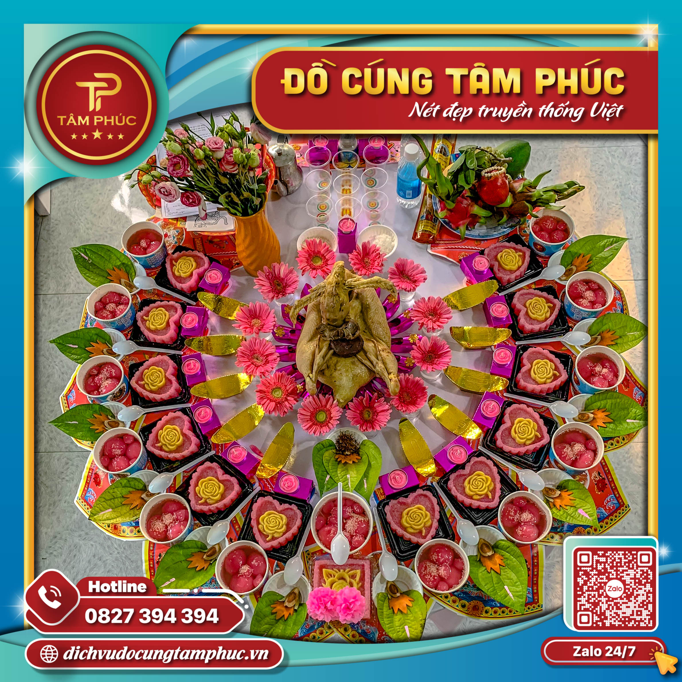 Mâm cúng căn đơn giản cho bé tại Cần Thơ.