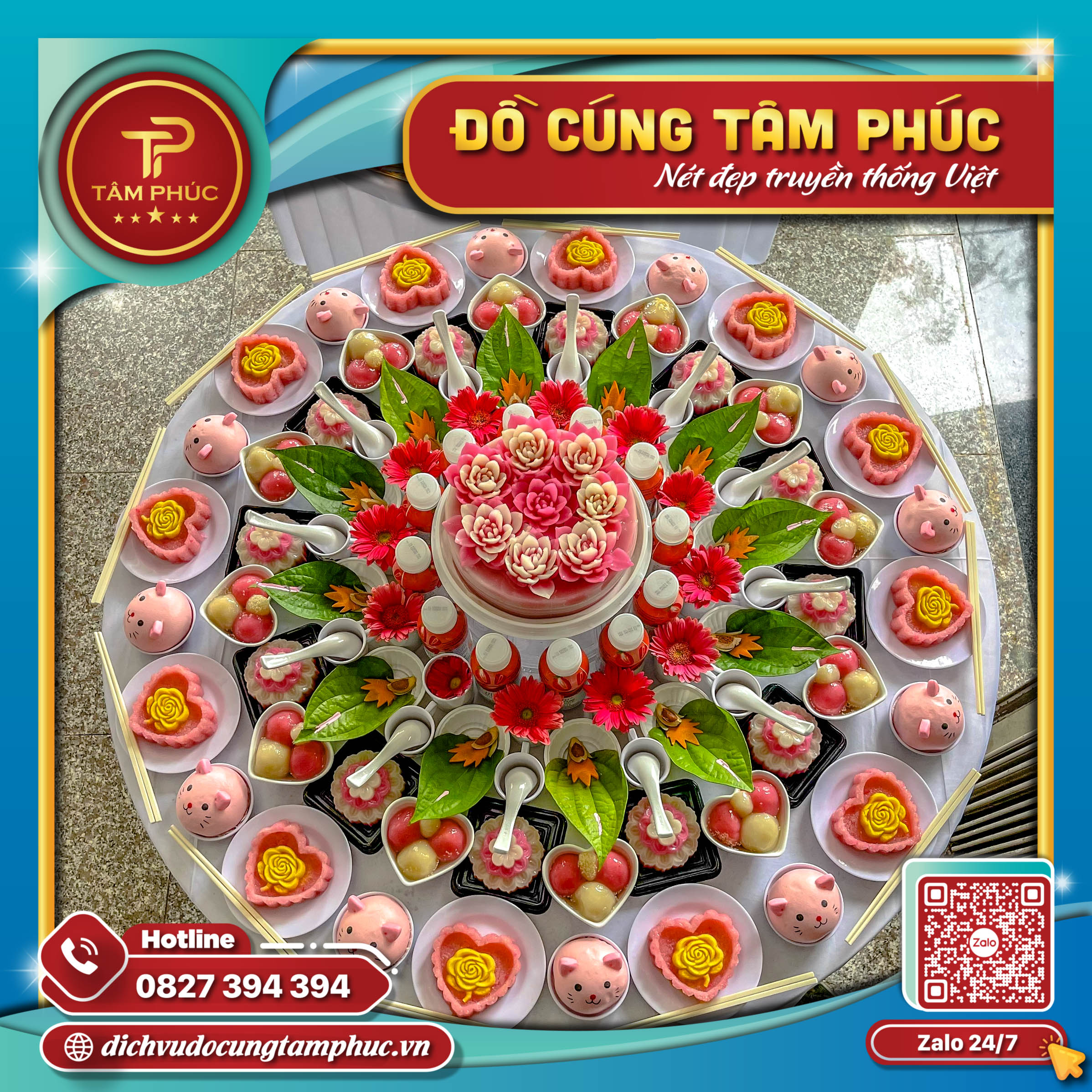Mâm cúng căn đơn giản cho bé tại Cần Thơ.