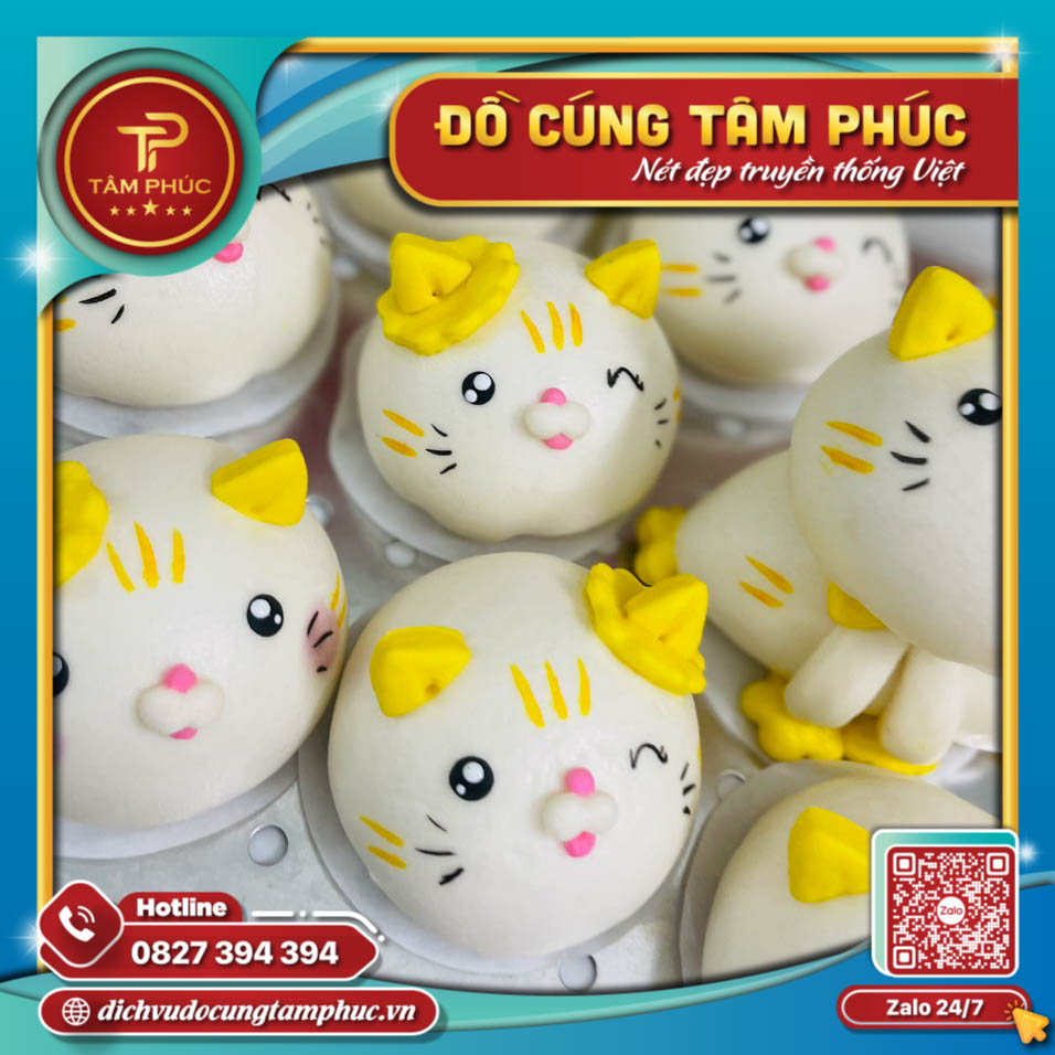 Bánh Bao Túi Tiền Vàng Tài Lộc Dâng Lễ