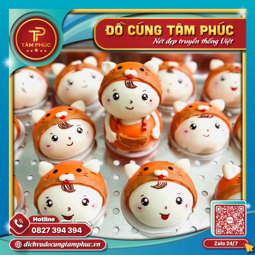 Bánh Bao Túi Tiền Vàng Tài Lộc Dâng Lễ