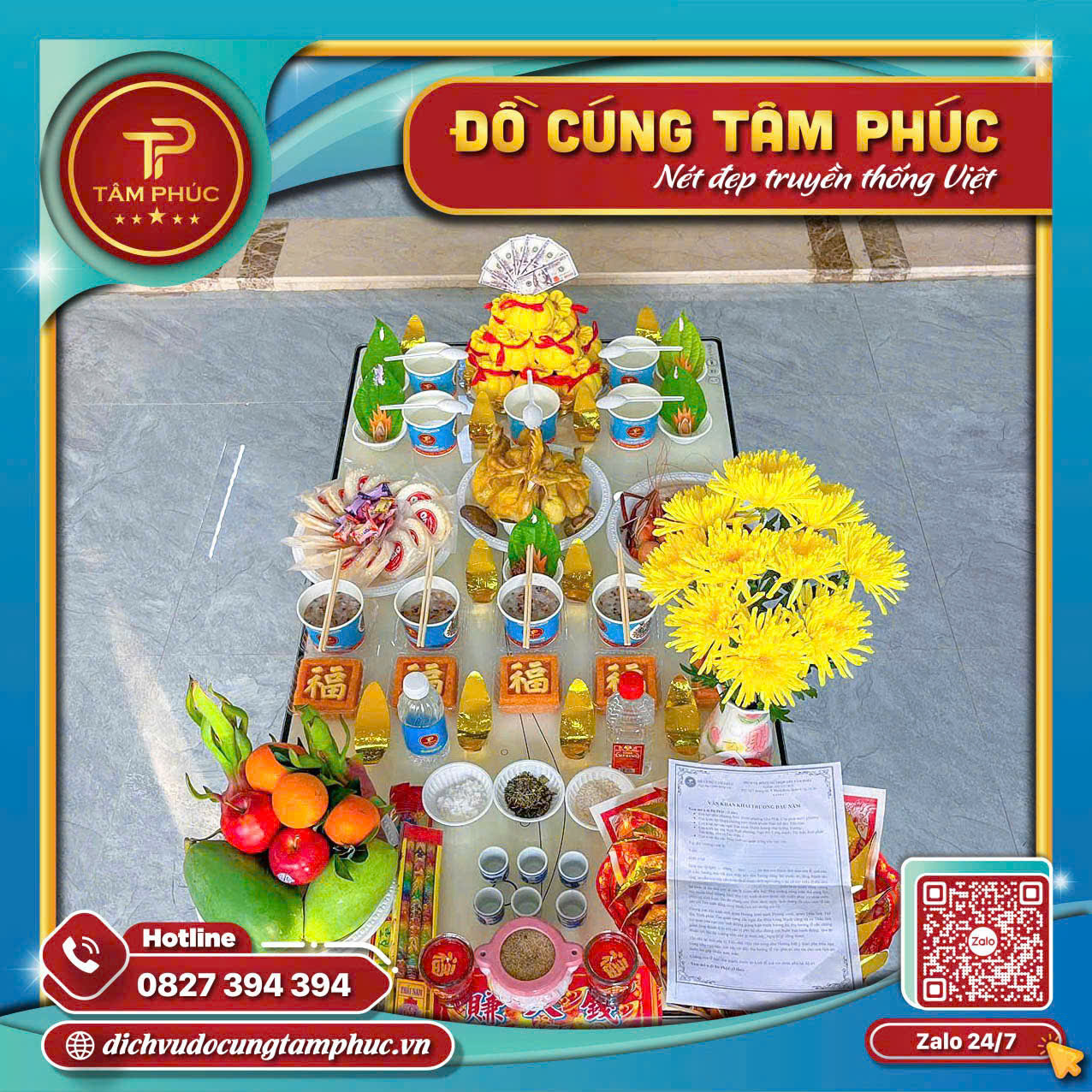 Mâm Cúng Khai Trương -  Chào Đón Vạn Sự Như Ý