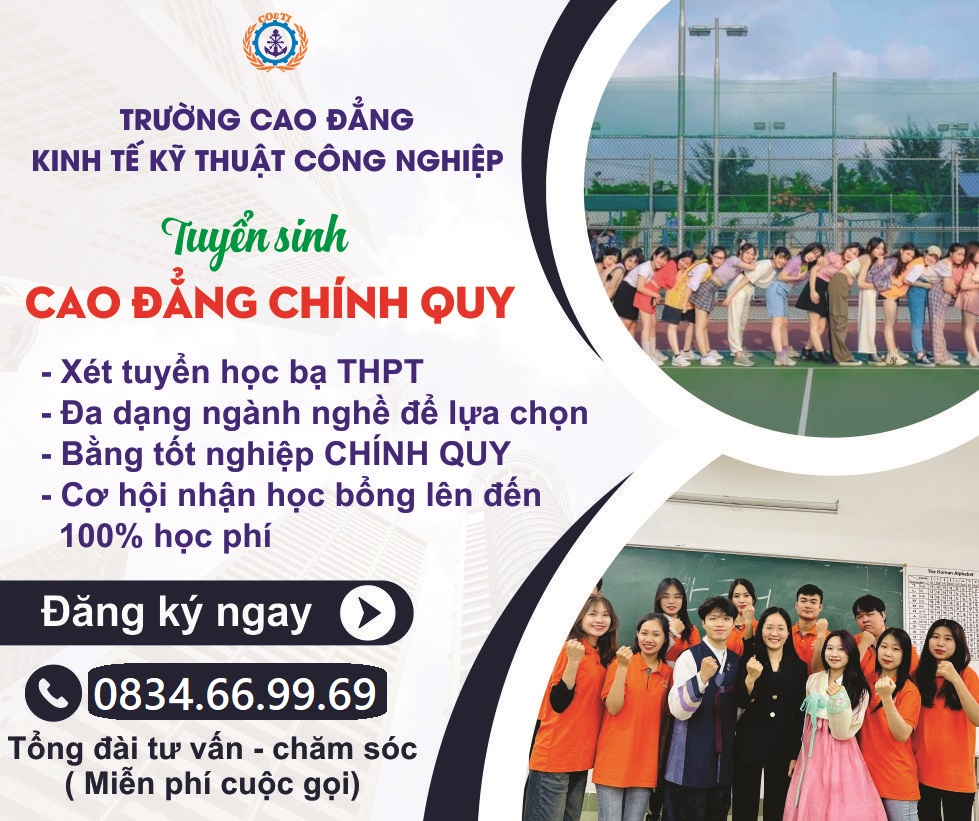 Tuyển sinh học sinh , sinh viên, chỉ cần học hết lớp 9