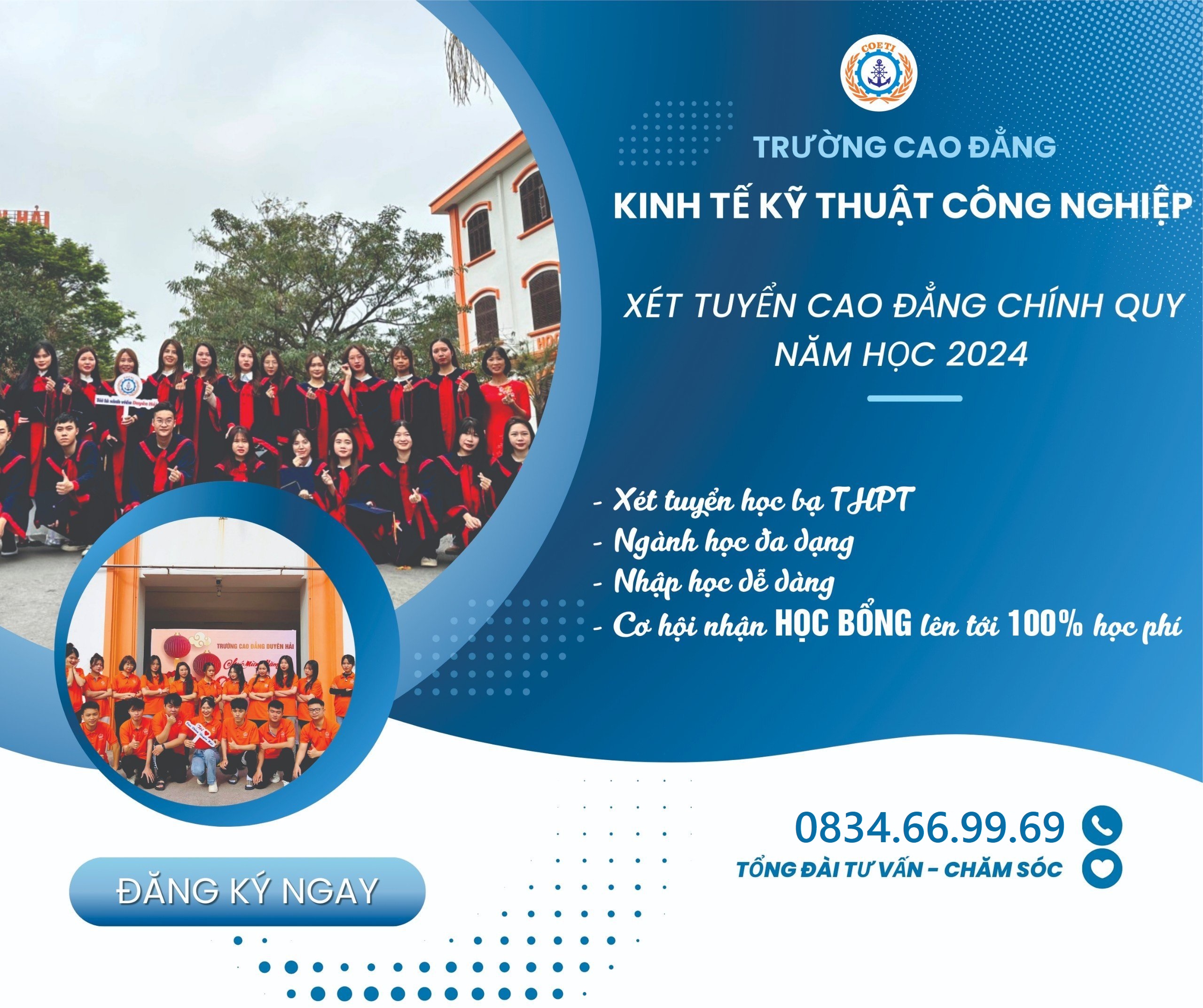 Tuyển sinh học sinh , sinh viên, chỉ cần học hết lớp 9