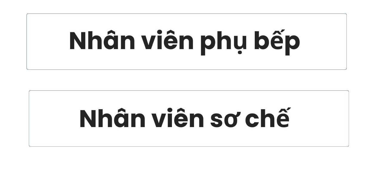 Tuyển Nv phụ bếp và sơ chế bếp tại Bình Dương cũ