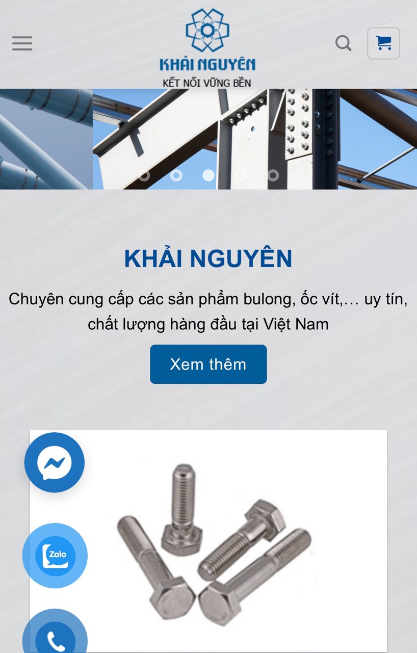 Tuyển NVKD thị trường sản phẩm bulong ốc vít cho ngành cơ khí ,máy móc